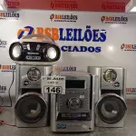 LOTE 146 - 02 APARELHOS DE SOM MARCAS E MODELOS DIVERSOS. (NO ESTADO, LEILÃO NÃO TEM GARANTIA E NEM DEVOLUÇÃO, SUJEITO A POSSÍVEIS AVARIAS VISÍVEIS/OCULTAS E/OU AUSÊNCIA DE COMPONENTES).