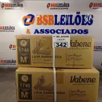 LOTE 342 - 02 CAIXAS DE LUVAS RANHURADA DE LÁTEX TAMANHOS “M” COM 36 PACOTES CADA. (NO ESTADO, LEILÃO NÃO TEM GARANTIA E NEM DEVOLUÇÃO, SUJEITO A POSSÍVEIS AVARIAS VISÍVEIS/OCULTAS E/OU AUSÊNCIA DE COMPONENTES).