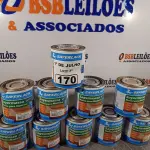 LOTE 170 - 10 LATAS DE MASSA PARA MADEIRA SAYERLACK CORES DIVERSAS 1,5KG. (NO ESTADO, LEILÃO NÃO TEM GARANTIA E NEM DEVOLUÇÃO, SUJEITO A POSSÍVEIS AVARIAS VISÍVEIS/OCULTAS E/OU AUSÊNCIA DE COMPONENTES).