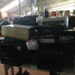 LOTE 385 - 10 IMPRESSORAS MARCAS E MODELOS DIVERSOS PARA RETIRADA DE PEÇAS. (NO ESTADO, LEILÃO NÃO TEM GARANTIA E NEM DEVOLUÇÃO, SUJEITO A POSSÍVEIS AVARIAS VISÍVEIS/OCULTAS E/OU AUSÊNCIA DE COMPONENTES).