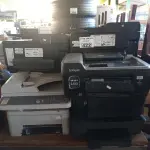 LOTE 422 - 10 IMPRESSORAS MARCAS E MODELOS DIVERSOS PARA RETIRADA DE PEÇAS. (NO ESTADO, LEILÃO NÃO TEM GARANTIA E NEM DEVOLUÇÃO, SUJEITO A POSSÍVEIS AVARIAS VISÍVEIS/OCULTAS E/OU AUSÊNCIA DE COMPONENTES).