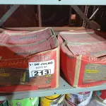 LOTE 213 - 02 CAIXAS DE DRYKOTEC 5500 18KG. (NO ESTADO, LEILÃO NÃO TEM GARANTIA E NEM DEVOLUÇÃO, SUJEITO A POSSÍVEIS AVARIAS VISÍVEIS/OCULTAS E/OU AUSÊNCIA DE COMPONENTES).
