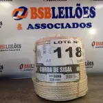 LOTE 118 - 01 - 220 METROS CORDA SISAL 8MM (NO ESTADO, NÃO SABEMOS SE FUNCIONA. LEILÃO NÃO TEM GARANTIA E NEM DEVOLUÇÃO, SUJEITO A POSSÍVEIS AVARIAS VISÍVEIS/OCULTAS E/OU AUSÊNCIA DE COMPONENTES)