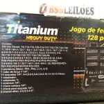 LOTE 272 - 01 - JOGO DE FERRAMENTAS COM 128 PEÇAS TITANIUM (NO ESTADO, NÃO SABEMOS SE FUNCIONA. LEILÃO NÃO TEM GARANTIA E NEM DEVOLUÇÃO, SUJEITO A POSSÍVEIS AVARIAS VISÍVEIS/OCULTAS E/OU AUSÊNCIA DE COMPONENTES)