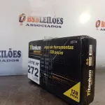 LOTE 272 - 01 - JOGO DE FERRAMENTAS COM 128 PEÇAS TITANIUM (NO ESTADO, NÃO SABEMOS SE FUNCIONA. LEILÃO NÃO TEM GARANTIA E NEM DEVOLUÇÃO, SUJEITO A POSSÍVEIS AVARIAS VISÍVEIS/OCULTAS E/OU AUSÊNCIA DE COMPONENTES)