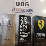 LOTE 086 - 03 – PERFUMES DIVERSOS (NO ESTADO, NÃO SABEMOS SE FUNCIONA. LEILÃO NÃO TEM GARANTIA E NEM DEVOLUÇÃO, SUJEITO A POSSÍVEIS AVARIAS VISÍVEIS/OCULTAS E/OU AUSÊNCIA DE COMPONENTES)