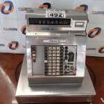 LOTE 492 - 01 CAIXA REGISTRADORA ANTIGA EM AÇO ESCOVADO. (NO ESTADO, LEILÃO NÃO TEM GARANTIA E NEM DEVOLUÇÃO, SUJEITO A POSSÍVEIS AVARIAS VISÍVEIS/OCULTAS E/OU AUSÊNCIA DE COMPONENTES).