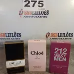 LOTE 275 - 03 – PERFUMES DIVERSOS (NO ESTADO, NÃO SABEMOS SE FUNCIONA. LEILÃO NÃO TEM GARANTIA E NEM DEVOLUÇÃO, SUJEITO A POSSÍVEIS AVARIAS VISÍVEIS/OCULTAS E/OU AUSÊNCIA DE COMPONENTES)
