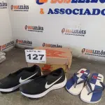 LOTE 127 - 02 – PARES DE CALÇADOS MASCULINO Nº 41 (NO ESTADO, NÃO SABEMOS SE FUNCIONA. LEILÃO NÃO TEM GARANTIA E NEM DEVOLUÇÃO, SUJEITO A POSSÍVEIS AVARIAS VISÍVEIS/OCULTAS E/OU AUSÊNCIA DE COMPONENTES)