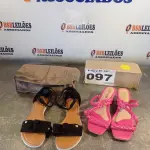 LOTE 097 - 02 – PARES DE CALÇADOS FEMININO Nº 36 (NO ESTADO, NÃO SABEMOS SE FUNCIONA. LEILÃO NÃO TEM GARANTIA E NEM DEVOLUÇÃO, SUJEITO A POSSÍVEIS AVARIAS VISÍVEIS/OCULTAS E/OU AUSÊNCIA DE COMPONENTES)