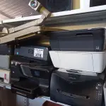 LOTE 476 - 10 IMPRESSORAS MARCAS E MODELOS DIVERSOS PARA RETIRADA DE PEÇAS. (NO ESTADO, LEILÃO NÃO TEM GARANTIA E NEM DEVOLUÇÃO, SUJEITO A POSSÍVEIS AVARIAS VISÍVEIS/OCULTAS E/OU AUSÊNCIA DE COMPONENTES).