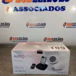 LOTE 199 - 01 - SISTEMA DE SOM E ILUMINAÇÃO SEM FIO (NO ESTADO, NÃO SABEMOS SE FUNCIONA. LEILÃO NÃO TEM GARANTIA E NEM DEVOLUÇÃO, SUJEITO A POSSÍVEIS AVARIAS VISÍVEIS/OCULTAS E/OU AUSÊNCIA DE COMPONENTES)