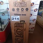 LOTE 214 - 01 - CAIXA AMPLIFICADA AMVOX ACA 1002 TROVÃO, BLUETOOTH, POTÊNCIA 1000W, 2 SUBWOOFER DE 10 (NO ESTADO, NÃO SABEMOS SE FUNCIONA. LEILÃO NÃO TEM GARANTIA E NEM DEVOLUÇÃO, SUJEITO A POSSÍVEIS AVARIAS VISÍVEIS/OCULTAS E/OU AUSÊNCIA DE COMPONENTES)
