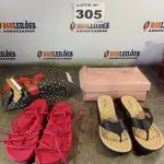 LOTE 305 - 02 – PARES DE CALÇADOS FEMININO Nº 39 (NO ESTADO, NÃO SABEMOS SE FUNCIONA. LEILÃO NÃO TEM GARANTIA E NEM DEVOLUÇÃO, SUJEITO A POSSÍVEIS AVARIAS VISÍVEIS/OCULTAS E/OU AUSÊNCIA DE COMPONENTES)