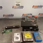 LOTE 028 - 01 PS2, 01 PREMIUM BOX, 02 HARD DISC, 01 MULTÍMETRO, 01 PLACA DE REDE E 03 FITAS ULTRIUM LTO 3. (NO ESTADO, LEILÃO NÃO TEM GARANTIA E NEM DEVOLUÇÃO, SUJEITO A POSSÍVEIS AVARIAS VISÍVEIS/OCULTAS E/OU AUSÊNCIA DE COMPONENTES).