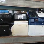 LOTE 068 - 10 IMPRESSORAS MARCAS E MODELOS DIVERSOS PARA RETIRADA DE PEÇAS. (NO ESTADO, LEILÃO NÃO TEM GARANTIA E NEM DEVOLUÇÃO, SUJEITO A POSSÍVEIS AVARIAS VISÍVEIS/OCULTAS E/OU AUSÊNCIA DE COMPONENTES).