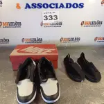 LOTE 333 - 02 – PARES DE CALÇADOS MASCULINO Nº 41 (NO ESTADO, NÃO SABEMOS SE FUNCIONA. LEILÃO NÃO TEM GARANTIA E NEM DEVOLUÇÃO, SUJEITO A POSSÍVEIS AVARIAS VISÍVEIS/OCULTAS E/OU AUSÊNCIA DE COMPONENTES)