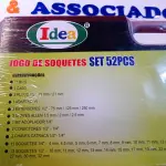 LOTE 003 - 01 JOGO DE SOQUETES SET 52 PEÇAS. (NO ESTADO, LEILÃO NÃO TEM GARANTIA E NEM DEVOLUÇÃO, SUJEITO A POSSÍVEIS AVARIAS VISÍVEIS/OCULTAS E/OU AUSÊNCIA DE COMPONENTES).