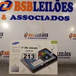 LOTE 213 - 01 TABLET SAMSUNG PARA RETIRADA DE PEÇAS. (NO ESTADO, LEILÃO NÃO TEM GARANTIA E NEM DEVOLUÇÃO, SUJEITO A POSSÍVEIS AVARIAS VISÍVEIS/OCULTAS E/OU AUSÊNCIA DE COMPONENTES).