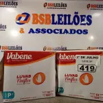 LOTE 419 - 02 CAIXAS DE LUVAS VINIFLEX TAMANHO P 7”: SÃO 10 PACOTES COM 100 LUVAS CADA. (NO ESTADO, LEILÃO NÃO TEM GARANTIA E NEM DEVOLUÇÃO, SUJEITO A POSSÍVEIS AVARIAS VISÍVEIS/OCULTAS E/OU AUSÊNCIA DE COMPONENTES).