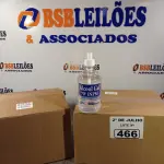 LOTE 466 - 02 CAIXAS COM BISNAGAS DE ÁLCOOL EM GEL 70% COM HIDRATANTE 440G COM 12 UNIDADES CADA. (NO ESTADO, LEILÃO NÃO TEM GARANTIA E NEM DEVOLUÇÃO, SUJEITO A POSSÍVEIS AVARIAS VISÍVEIS/OCULTAS E/OU AUSÊNCIA DE COMPONENTES).