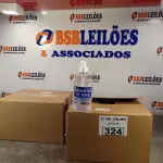 LOTE 324 - 02 CAIXAS COM BISNAGAS DE ÁLCOOL EM GEL 70% COM HIDRATANTE 440G COM 12 UNIDADES CADA. (NO ESTADO, LEILÃO NÃO TEM GARANTIA E NEM DEVOLUÇÃO, SUJEITO A POSSÍVEIS AVARIAS VISÍVEIS/OCULTAS E/OU AUSÊNCIA DE COMPONENTES).
