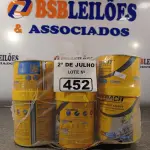 LOTE 452 - 06 LATAS DE ADESIVO ESTRUTURAL DE BASE EPÓXI MEDIA FLUIDEZ COMPONENTES A+B. (NO ESTADO, LEILÃO NÃO TEM GARANTIA E NEM DEVOLUÇÃO, SUJEITO A POSSÍVEIS AVARIAS VISÍVEIS/OCULTAS E/OU AUSÊNCIA DE COMPONENTES).