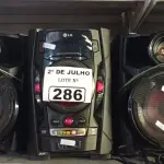 LOTE 286 - 01 APARELHO DE SOM 3X1 MARCA LG. (NO ESTADO, LEILÃO NÃO TEM GARANTIA E NEM DEVOLUÇÃO, SUJEITO A POSSÍVEIS AVARIAS VISÍVEIS/OCULTAS E/OU AUSÊNCIA DE COMPONENTES).