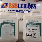 LOTE 447 - 02 GALÕES DE ÁLCOOL EM GEL ANTISSÉPTICO HIGIENIZADOR DE MÃOS 70% 4KG CADA. (NO ESTADO, LEILÃO NÃO TEM GARANTIA E NEM DEVOLUÇÃO, SUJEITO A POSSÍVEIS AVARIAS VISÍVEIS/OCULTAS E/OU AUSÊNCIA DE COMPONENTES).