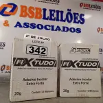 LOTE 342 - 02 CAIXAS COM ADESIVO VEDANTE A BASE DE PESILOX 20G COM 12 BISNAGAS CADA. (NO ESTADO, LEILÃO NÃO TEM GARANTIA E NEM DEVOLUÇÃO, SUJEITO A POSSÍVEIS AVARIAS VISÍVEIS/OCULTAS E/OU AUSÊNCIA DE COMPONENTES).