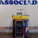 LOTE 009 - 01 MULTÍMETRO DIGITAL. (NO ESTADO, LEILÃO NÃO TEM GARANTIA E NEM DEVOLUÇÃO, SUJEITO A POSSÍVEIS AVARIAS VISÍVEIS/OCULTAS E/OU AUSÊNCIA DE COMPONENTES).