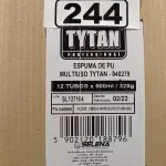 LOTE 244 - 12 LATAS DE ESPUMA DE PU MULTIUSO TYTAN. (NO ESTADO, LEILÃO NÃO TEM GARANTIA E NEM DEVOLUÇÃO, SUJEITO A POSSÍVEIS AVARIAS VISÍVEIS/OCULTAS E/OU AUSÊNCIA DE COMPONENTES).