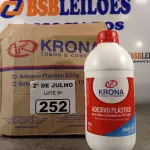 LOTE 252 - 06 FRASCOS DE ADESIVO PLÁSTICO PARA TUBOS E CONEXÕES DE PVC RÍGIDO LINHA ÁGUA FRIA 850G. (NO ESTADO, LEILÃO NÃO TEM GARANTIA E NEM DEVOLUÇÃO, SUJEITO A POSSÍVEIS AVARIAS VISÍVEIS/OCULTAS E/OU AUSÊNCIA DE COMPONENTES).