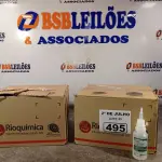 LOTE 495 - 02 CAIXAS COM BISNAGAS DE ÁLCOOL ETÍLICO HIDRATADO 70% 90G COM 30 UNIDADES CADA. (NO ESTADO, LEILÃO NÃO TEM GARANTIA E NEM DEVOLUÇÃO, SUJEITO A POSSÍVEIS AVARIAS VISÍVEIS/OCULTAS E/OU AUSÊNCIA DE COMPONENTES).