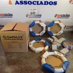 LOTE 247 - 10 LÂMPADAS FLUORESCENTES CIRCULARES 6.400K 22W COM 10 REATORES. (NO ESTADO, LEILÃO NÃO TEM GARANTIA E NEM DEVOLUÇÃO, SUJEITO A POSSÍVEIS AVARIAS VISÍVEIS/OCULTAS E/OU AUSÊNCIA DE COMPONENTES).
