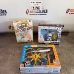 LOTE 176 - 03 BRINQUEDOS SENDO: 01 QUADRICOPTERO, 01 ROBÔ VOADOR E 01 DREAM ON INCOMPLETOS. (NO ESTADO, LEILÃO NÃO TEM GARANTIA E NEM DEVOLUÇÃO, SUJEITO A POSSÍVEIS AVARIAS VISÍVEIS/OCULTAS E/OU AUSÊNCIA DE COMPONENTES).