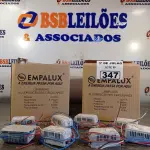 LOTE 347 - 12 LÂMPADAS FLUORESCENTES CIRCULARES 6.400K 22W COM 10 REATORES. (NO ESTADO, LEILÃO NÃO TEM GARANTIA E NEM DEVOLUÇÃO, SUJEITO A POSSÍVEIS AVARIAS VISÍVEIS/OCULTAS E/OU AUSÊNCIA DE COMPONENTES).