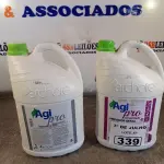 LOTE 339 - 02 GALÕES DE AGI PRO SENDO 01 LIMPADOR GERAL E 01 RESTAURADOR DE BRILHO 5 LITROS. (NO ESTADO, LEILÃO NÃO TEM GARANTIA E NEM DEVOLUÇÃO, SUJEITO A POSSÍVEIS AVARIAS VISÍVEIS/OCULTAS E/OU AUSÊNCIA DE COMPONENTES).