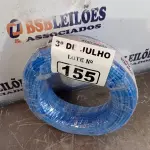 LOTE 155 - 01 ROLO DE CABO FLEXÍVEL STAR BRASIL 1X4MM NA COR AZUL (NOVO). (NO ESTADO, LEILÃO NÃO TEM GARANTIA E NEM DEVOLUÇÃO, SUJEITO A POSSÍVEIS AVARIAS VISÍVEIS/OCULTAS E/OU AUSÊNCIA DE COMPONENTES).