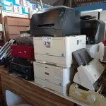 LOTE 279 - 10 IMPRESSORAS MARCAS E MODELOS DIVERSOS PARA RETIRADA DE PEÇAS. (NO ESTADO, LEILÃO NÃO TEM GARANTIA E NEM DEVOLUÇÃO, SUJEITO A POSSÍVEIS AVARIAS VISÍVEIS/OCULTAS E/OU AUSÊNCIA DE COMPONENTES).