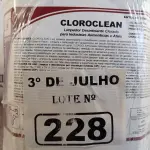 LOTE 228 - 10 LITROS DE CLOROCLEAN, LIMPADOR DESINFETANTE CLORADO PARA INDÚSTRIAS ALIMENTÍCIAS E AFINS. (NO ESTADO, LEILÃO NÃO TEM GARANTIA E NEM DEVOLUÇÃO, SUJEITO A POSSÍVEIS AVARIAS VISÍVEIS/OCULTAS E/OU AUSÊNCIA DE COMPONENTES).