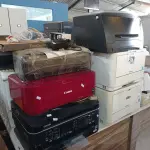 LOTE 279 - 10 IMPRESSORAS MARCAS E MODELOS DIVERSOS PARA RETIRADA DE PEÇAS. (NO ESTADO, LEILÃO NÃO TEM GARANTIA E NEM DEVOLUÇÃO, SUJEITO A POSSÍVEIS AVARIAS VISÍVEIS/OCULTAS E/OU AUSÊNCIA DE COMPONENTES).