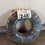 LOTE 248 - 01 ROLO DE CABO FLEXÍVEL 1X10MM NA COR PRETA (NOVO). (NO ESTADO, LEILÃO NÃO TEM GARANTIA E NEM DEVOLUÇÃO, SUJEITO A POSSÍVEIS AVARIAS VISÍVEIS/OCULTAS E/OU AUSÊNCIA DE COMPONENTES).