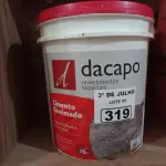 LOTE 319 - 01 BALDE DE CIMENTO QUEIMADO PISO FLEX DACAPÓ 25KG. (NO ESTADO, LEILÃO NÃO TEM GARANTIA E NEM DEVOLUÇÃO, SUJEITO A POSSÍVEIS AVARIAS VISÍVEIS/OCULTAS E/OU AUSÊNCIA DE COMPONENTES).