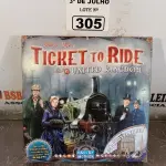 LOTE 305 - 01 JOGO DE TABULEIRO, TICKET TO RIDE. (NO ESTADO, LEILÃO NÃO TEM GARANTIA E NEM DEVOLUÇÃO, SUJEITO A POSSÍVEIS AVARIAS VISÍVEIS/OCULTAS E/OU AUSÊNCIA DE COMPONENTES).