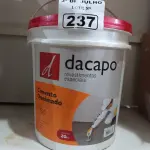 LOTE 237 - 01 BALDE DE CIMENTO QUEIMADO PISO FLEX DACAPÓ 25KG. (NO ESTADO, LEILÃO NÃO TEM GARANTIA E NEM DEVOLUÇÃO, SUJEITO A POSSÍVEIS AVARIAS VISÍVEIS/OCULTAS E/OU AUSÊNCIA DE COMPONENTES).