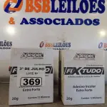 LOTE 369 - 02 CAIXAS COM ADESIVO VEDANTE A BASE DE PESILOX 20G COM 12 BISNAGAS CADA. (NO ESTADO, LEILÃO NÃO TEM GARANTIA E NEM DEVOLUÇÃO, SUJEITO A POSSÍVEIS AVARIAS VISÍVEIS/OCULTAS E/OU AUSÊNCIA DE COMPONENTES).