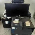 LOTE 076 - DVR 16 CANAIS VIDEO MOD: H264 NVD 4116H + 02 GRAVADORES DIGITAL INTELBRAS MOD: VD3116 + GRAVADOR DIGITAL HIKVISIO MOD: DS-7604NLE1/4P + HUB SWITCH 24 PORTAS GIGABIT 10/100/1000 + NOBREAK SMS 115NG + 13 CAMERAS DE CIRCUITO INTERNO DE SEGURANÇA INFR + MONITOR SAMSUNG + ROTEADOR LINK ONE MOD: NI50 MBPS + 02 IMPRESSORAS HP LASER JET CP 1025 COLOR + WEB CAM + TECLADO CENTRAL DE ALARME DIGIPLEX + RACK HEPSO 24 (UNIDADE: B-037 - BELÉM/PA - LOCAL DE RETIRADA: RODOVIA AUGUSTO MONTENEGRO,765, ÁGUAS NEGRAS- ICOARACI - BELÉM/PA - CEP 66.820-00 )