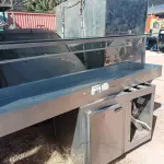LOTE 423 - 01 BALCÃO E 01 ILHA EM INOX INCOMPLETOS. (NO ESTADO, LEILÃO NÃO TEM GARANTIA E NEM DEVOLUÇÃO, SUJEITO A POSSÍVEIS AVARIAS VISÍVEIS/OCULTAS E/OU AUSÊNCIA DE COMPONENTES).