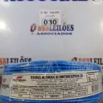 LOTE 030 - 01 ROLO DE CABO FLEXÍVEL STAR BRASIL 1X2,5MM NA COR AZUL (NOVO). (NO ESTADO, LEILÃO NÃO TEM GARANTIA E NEM DEVOLUÇÃO, SUJEITO A POSSÍVEIS AVARIAS VISÍVEIS/OCULTAS E/OU AUSÊNCIA DE COMPONENTES).